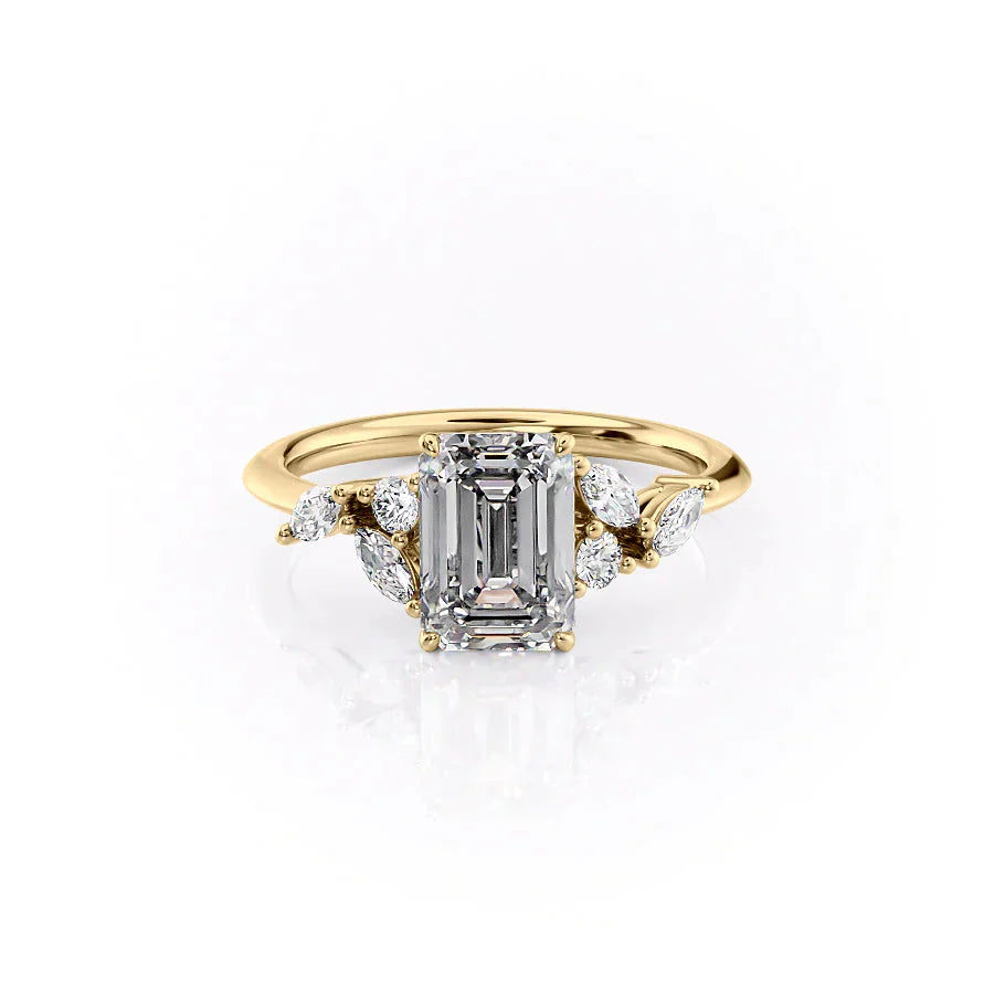 The Melissa Set With A 2.5 Carat Emerald Lab Diamond