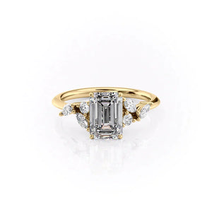 The Melissa Set With A 1 Carat Emerald Lab Diamond
