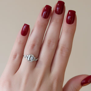 The Melissa Set With A 2 Carat Emerald Lab Diamond