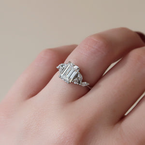 The Melissa Set With A 2 Carat Emerald Lab Diamond