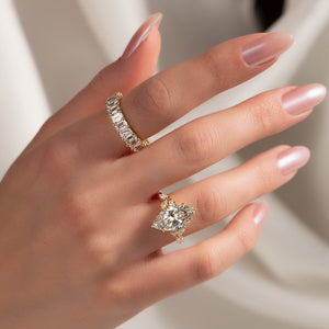 The Melissa Set With A 2 Carat Marquise Lab Diamond