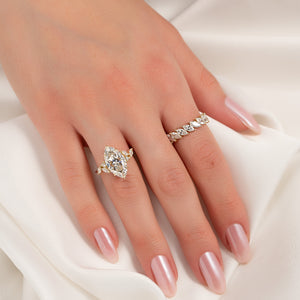 The Melissa Set With A 2 Carat Marquise Lab Diamond
