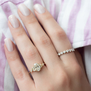 The Melissa Set With A 3 Carat Oval Lab Diamond