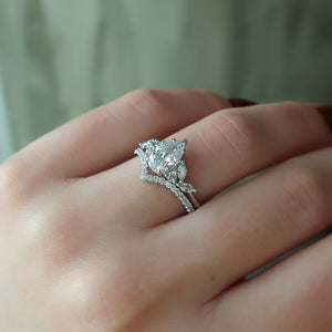 The Melissa Set With A 2 Carat Pear Lab Diamond