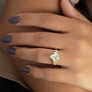 The Melissa Set With A 2 Carat Pear Lab Diamond
