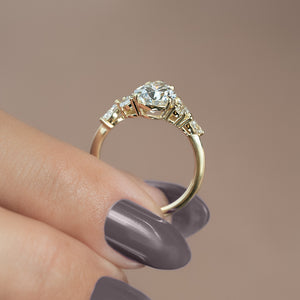 The Melissa Set With A 2 Carat Pear Lab Diamond