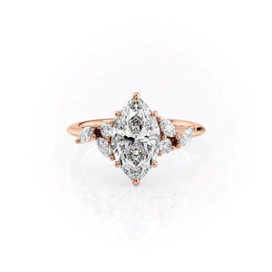 The Melissa Set With A 2 Carat Marquise Lab Diamond