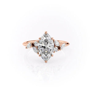 The Melissa Set With A 1.5 Carat Marquise Moissanite