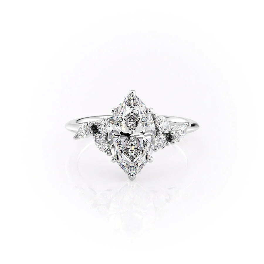 The Melissa Set With A Marquise Moissanite