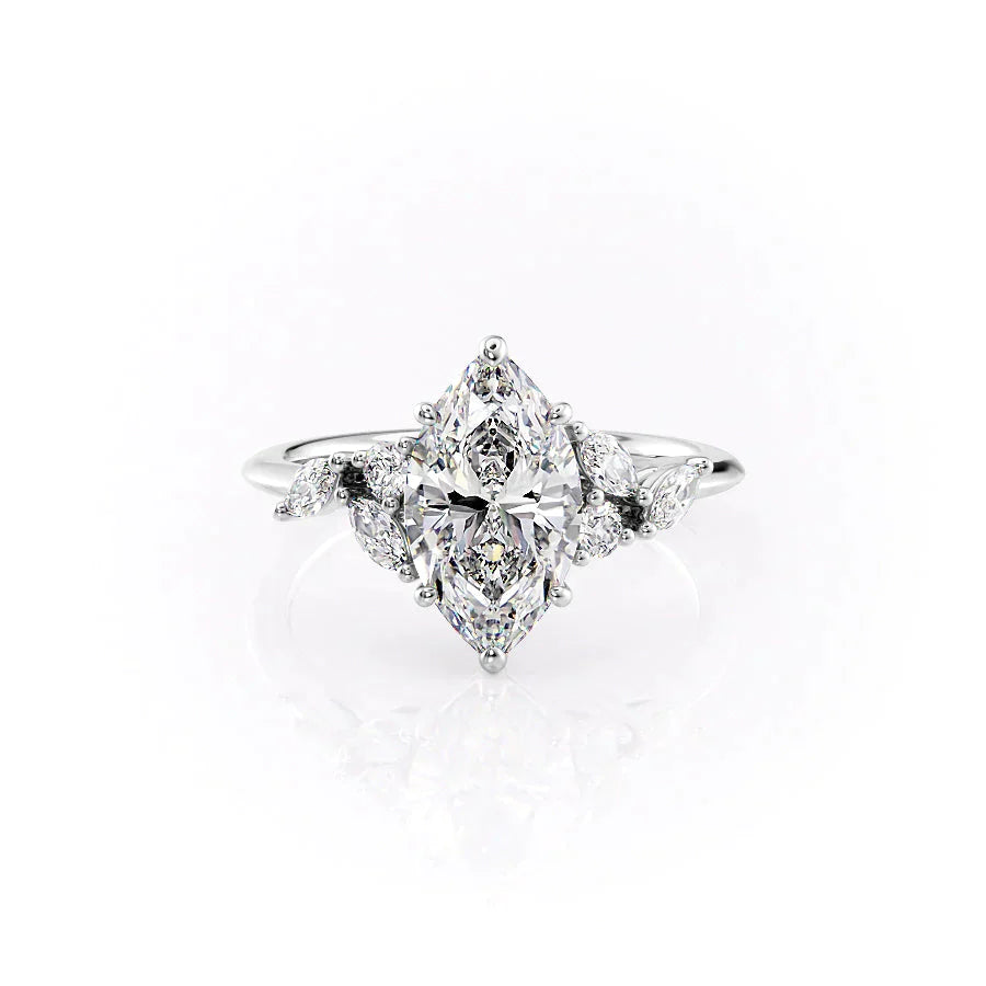 The Melissa Set With A 1 Carat Marquise Lab Diamond