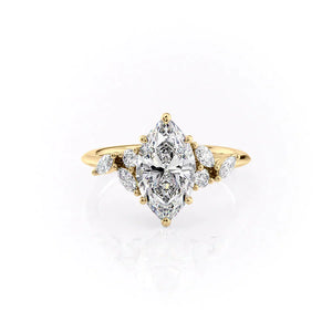 The Melissa Set With A 2.5 Carat Marquise Lab Diamond