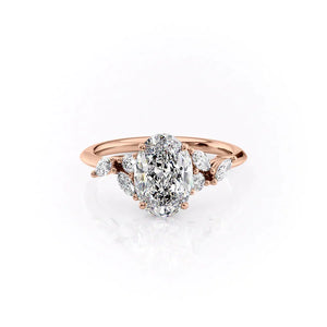 The Melissa Set With A Oval Moissanite