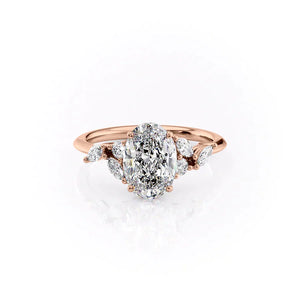 The Melissa Set With A 2 Carat Oval Lab Diamond