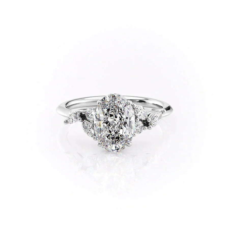 The Melissa Set With A Oval Moissanite