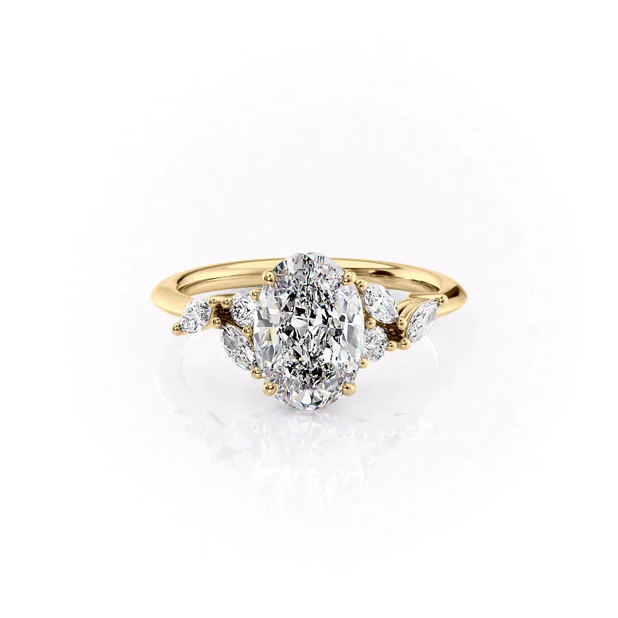 The Melissa Set With A 1 Carat Oval Lab Diamond