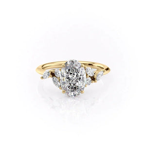 The Melissa Set With A Oval Moissanite