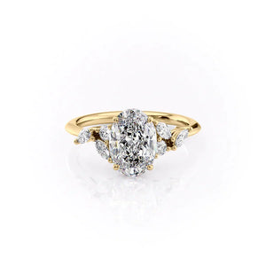 The Melissa Set With A 3 Carat Oval Lab Diamond