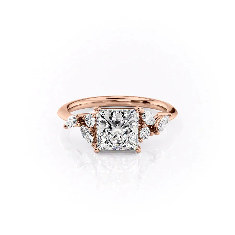 The Melissa Set With A 1.5 Carat Princess Lab Diamond
