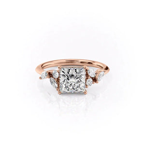 The Melissa Set With A 1 Carat Princess Lab Diamond