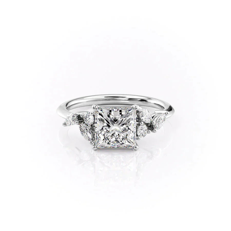 The Melissa Set With A 1.5 Carat Princess Lab Diamond