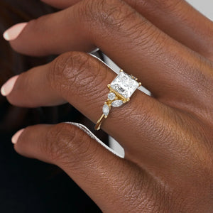The Melissa Set With A 2 Carat Princess Lab Diamond