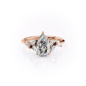 The Melissa Set With A Pear Moissanite