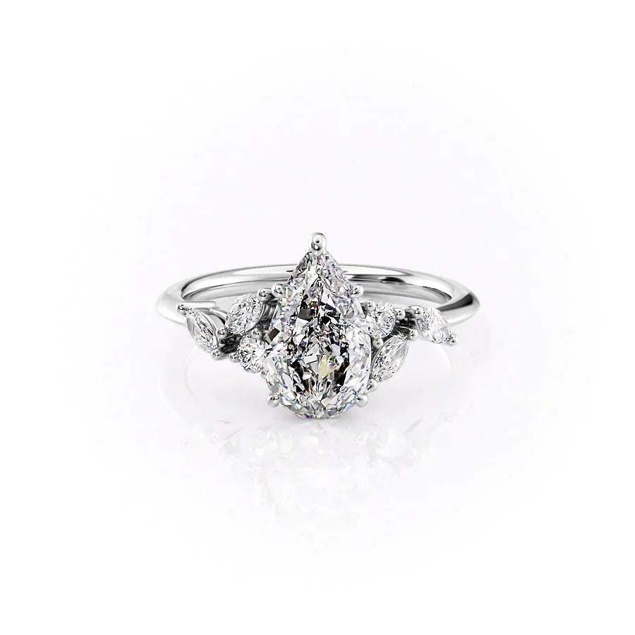 The Melissa Set With A Pear Moissanite