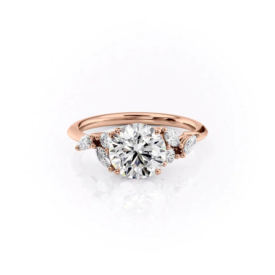 The Melissa Set With A 2.5 Carat Round Lab Diamond