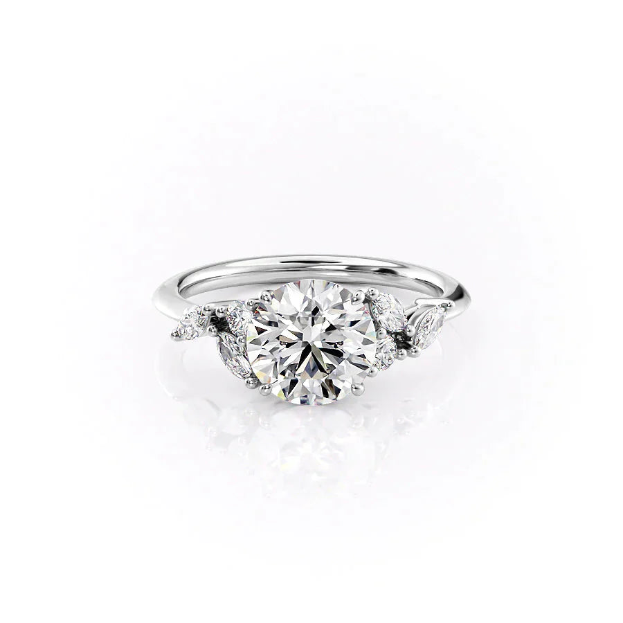 The Melissa Set With A 2.5 Carat Round Lab Diamond