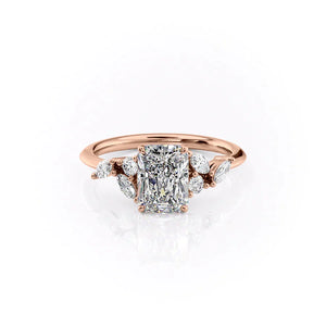 The Melissa Set With A 3 Carat Radiant Lab Diamond