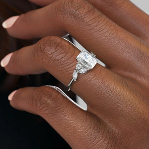 The Melissa Set With A 2 Carat Radiant Lab Diamond