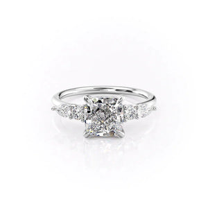 The Abigail Set With A 3 Carat Cushion Lab Diamond