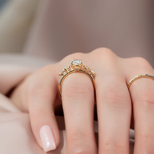 The Abigail Set With A 2 Carat Oval Lab Diamond