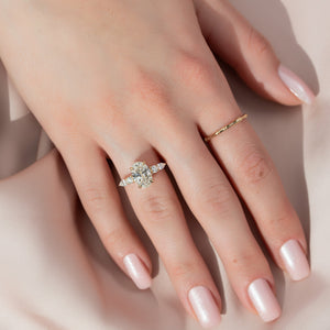The Abigail Set With A 2 Carat Oval Lab Diamond