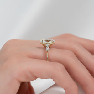 The Abigail Set With A 2 Carat Oval Lab Diamond