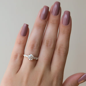 The Abigail Set With A 2 Carat Round Lab Diamond