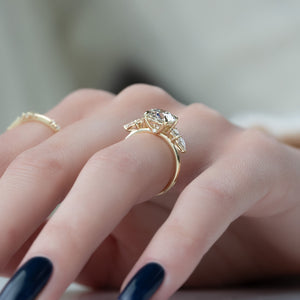 The Abigail Set With A 3 Carat Round Lab Diamond