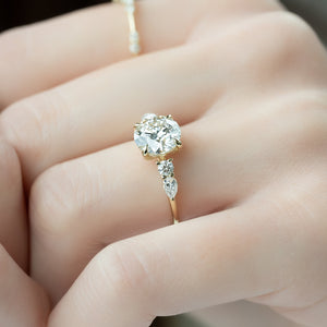 The Abigail Set With A 3 Carat Round Lab Diamond