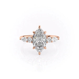 The Abigail Set With A 2 Carat Marquise Lab Diamond