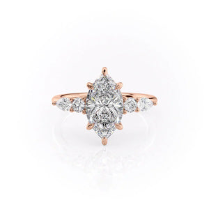 The Abigail Set With A 5 Carat Marquise Moissanite