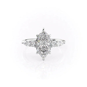 The Abigail Set With A 2.5 Carat Marquise Lab Diamond