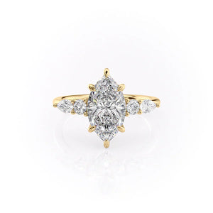 The Abigail Set With A 2.5 Carat Marquise Moissanite