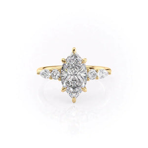 The Abigail Set With A 2.5 Carat Marquise Lab Diamond
