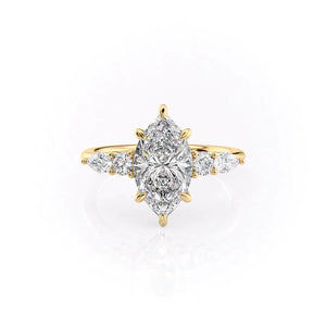 The Abigail Set With A 2 Carat Marquise Lab Diamond