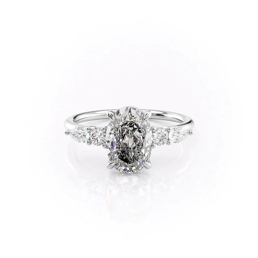 The Abigail Set With A 2 Carat Oval Lab Diamond