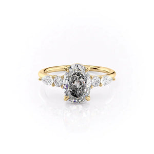 The Abigail Set With A 2.5 Carat Oval Moissanite