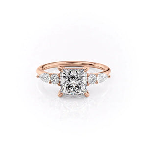 The Abigail Set With A 2.5 Carat Princess Moissanite