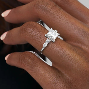The Abigail Set With A 2 Carat Princess Lab Diamond