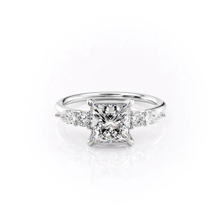 The Abigail Set With A 1.5 Carat Princess Lab Diamond