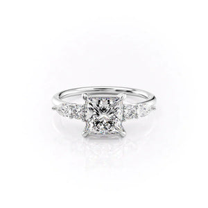 The Abigail Set With A 4.5 Carat Princess Moissanite